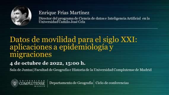 Conferencia inaugural del curso 2022-2023 | Enrique Frías | Director del programa de Ciencia de datos e Inteligencia Artificial en la Univ. Camilo José Cela